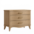 Cassettiera 80 x 45 x 90 cm in legno marrone con 3 cassetti stile classico